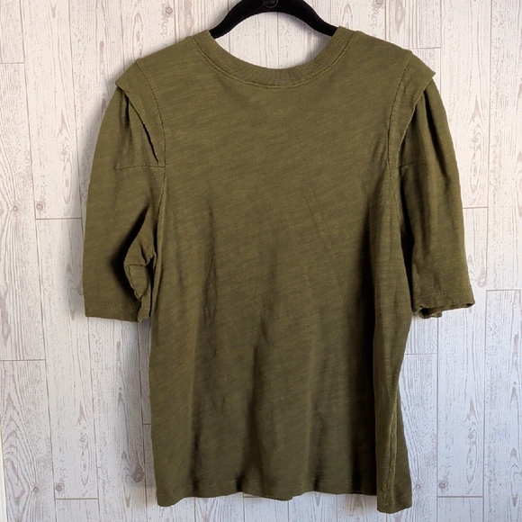 Frame Denim Olive Short Sleeve Women's Top - Picture 3 of 3